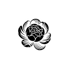 Elegant Black & White Floral Silhouette, Minimalist Design