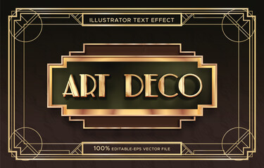 luxury art deco style font editable text