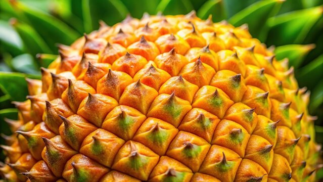 Freshly Harvested Pinha: Close-up of Organic Pineapple Fruit