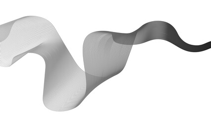 Abstract backdrop with grey wave gradient lines