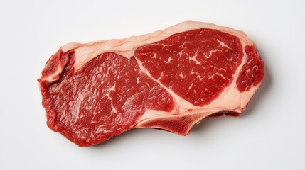 Fototapeta premium Striploin food concept. Minimalist food photography of striploin steak