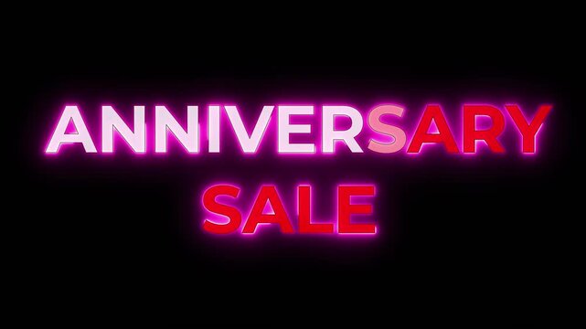 Anniversary Sale Announcement Animation : Celebrate with amazing discounts!