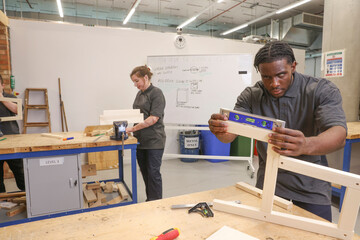 Disabled people at workshop