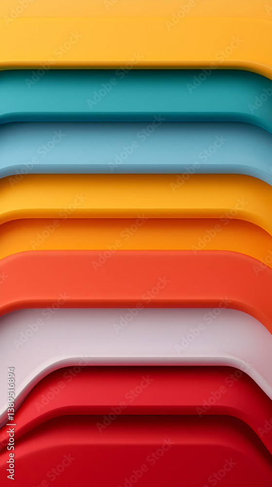 Poster abstract colorful layered background with geometric shapes