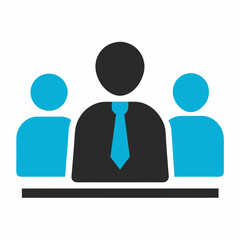 Business Meeting icon on white background