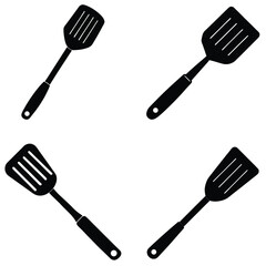 Spatula Vector Shilhouette Bundle Set Collection