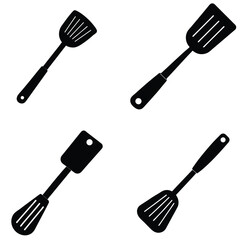 Spatula Vector Shilhouette Bundle Set Collection