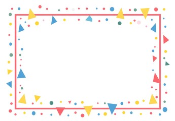 Colorful confetti border