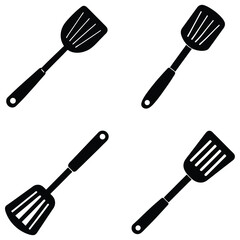 Spatula Vector Shilhouette Bundle Set Collection