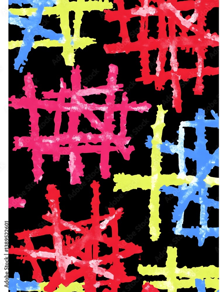 Poster energetic paint stroke chaos creates a dynamic visual experience design