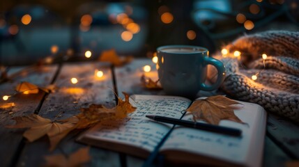 cozy candles and the book