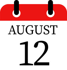 August calendar icon.Meeting appointment time.Calendar Event schedule date. Agenda plan, May month schedule calendar and Time planner.calendar date icon on white background.