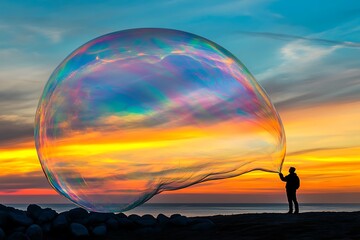 a giant soap bubble