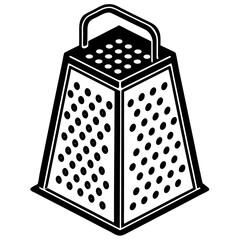 grater black color on white vector. 