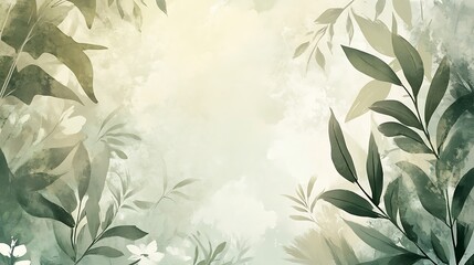 Lush green foliage with soft light background.