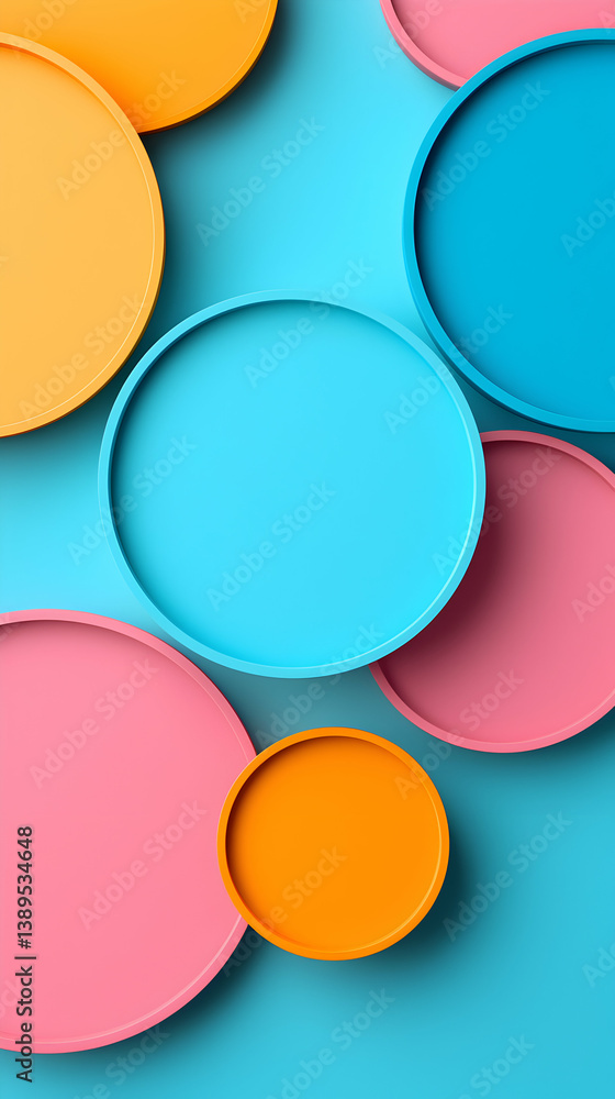 Poster abstract colorful circles pattern background