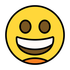 Beaming Face with Smiling E Icon