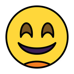 Grinning Face with Smiling Icon
