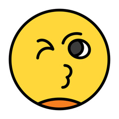 Face Blowing a Kiss Icon