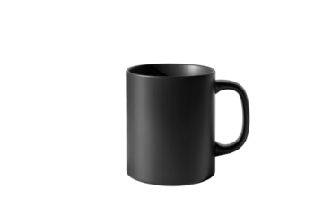 Elegant black matte mug minimalist design perfect for branding clean lines soft light white