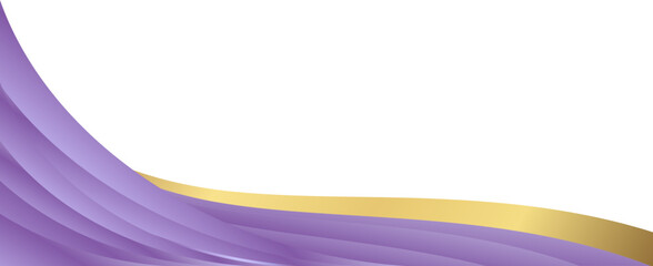 Purple and gold curve corner element