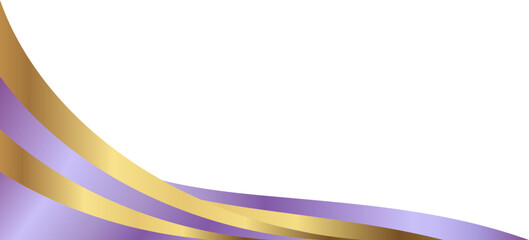 Fototapeta premium Purple and gold curve corner element