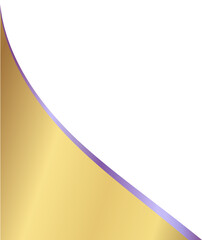 Purple and gold curve corner element