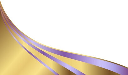 Purple and gold curve corner element