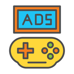 Obraz premium Game Ads Icon