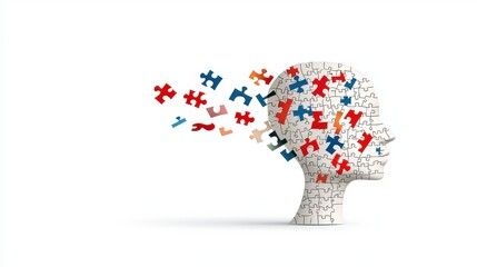 Creative Brain Puzzle Representing Innovative Thinking and Problem Solving Abilities  Conceptual Image Depicting the Complexities of the Human Mind and Cognitive Processes