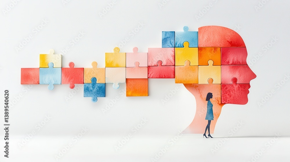 Aufkleber innovative and imaginative mind envisioning a creative pathway to an insightful solution through the