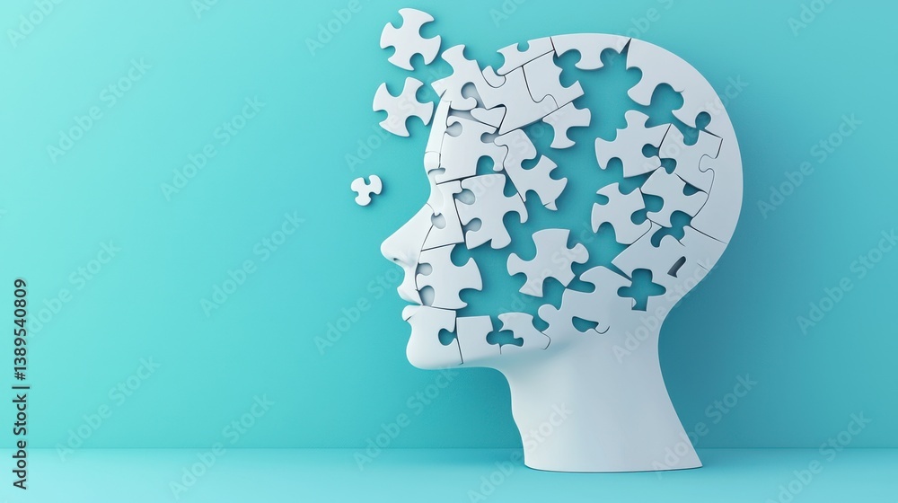 Aufkleber exploring the complexity of the mind a puzzle of thoughts ideas and potential for growth innovation 