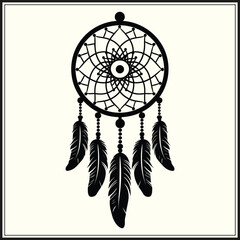 Dreamcatcher Silhouette, Tribal