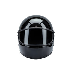 Fototapeta premium Motorcycle safety gear black helmet overview studio setting product photography close-up protective concept