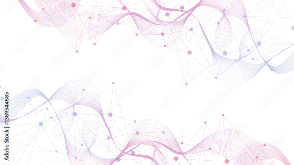 Aufkleber global network connection website header or banner design. abstract background with connecting dots 