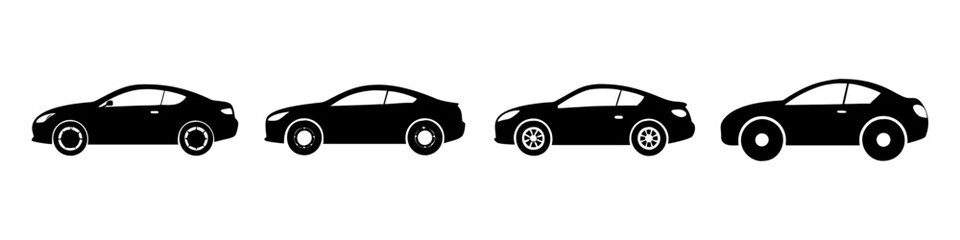 coupe icon, coupe silhouette vector illustration-simple silhouette illustration of coupe, perfect for coupe logos and icons