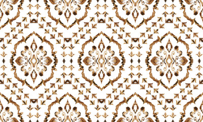 Motifs Ikat floral paisley embroidery floral. ikat ethnic Saree Sarong oriental pattern traditional.Ikat embroidery style abstract embroidery design for background,fabric,wrapping,clothing,wallpaper.