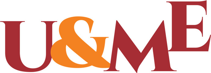 u&me,children, coloured, education, learning, letter, typography, alphabet, art, illustration, creative, design, character, set, font, vector, corporate, calligraphy, initial, emblem, abstract, symbol