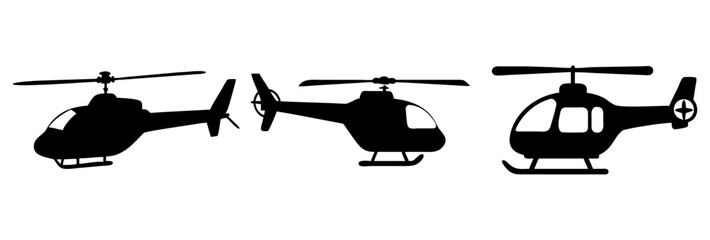 helicopter icon, helicopter silhouette vector illustration-simple silhouette illustration of helicopter, perfect for helicopter logos and icons © Md