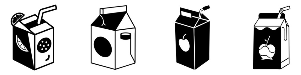juice box icon, juice box silhouette vector illustration-simple silhouette illustration of juice box, perfect for juice box logos and icons