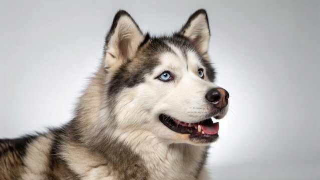 Alusky on studio background