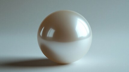 Obraz premium Pearl on Light Gray Surface