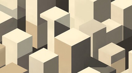 Abstract isometric city landscape.