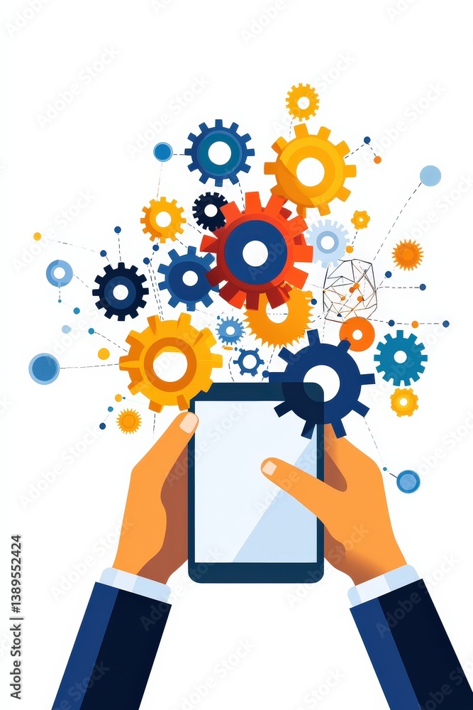 Poster technology integration in business strategy visualization
