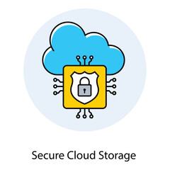 Cloud Backup Secure Data Vector Icon design