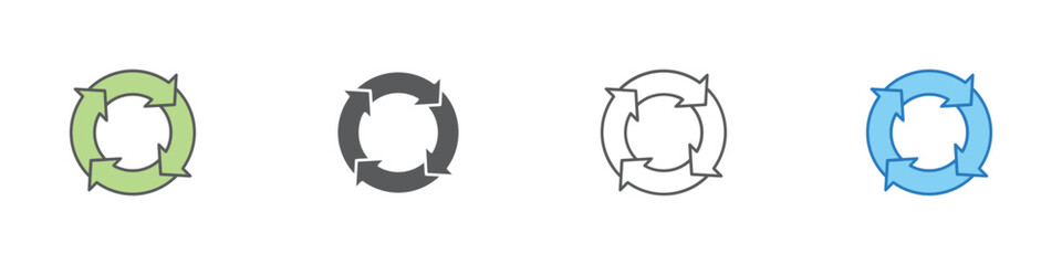 Agile Icon Set Multiple Style Vector Collection