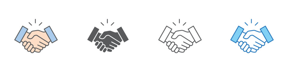 Agreement Icon Set Multiple Style Vector Collection