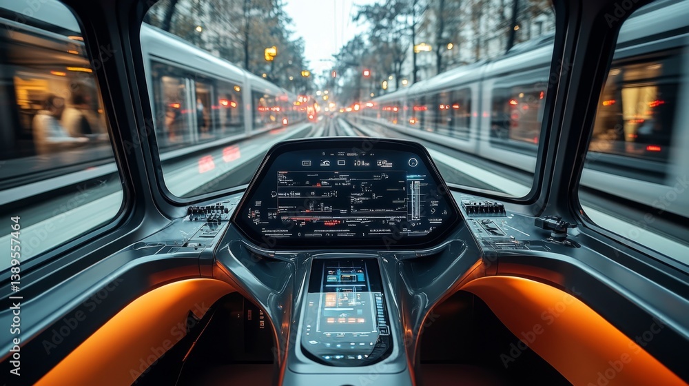 Leinwandbilder advanced control system view demonstrates logistics and transportation innovations with precision au
