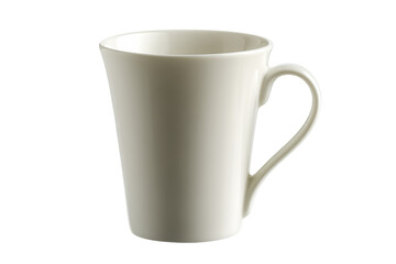 Elegant off white porcelain mug perfect for tea or coffee sleek design clean lines simple style