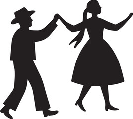 Vector silhouette of a couple. man and woman silhouette
